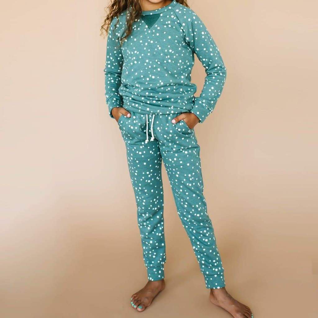 Teal Dot Skinny Joggers
