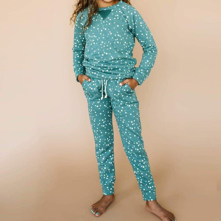 Teal Dot Skinny Joggers
