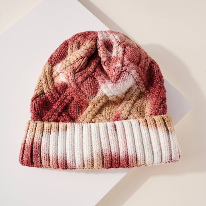 Tie Dye Print Knitted Beanie