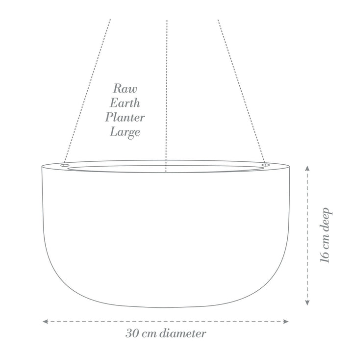 Raw Earth Hanging Planter - Clay