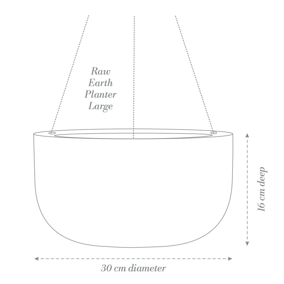 Raw Earth Hanging Planter - Ochre