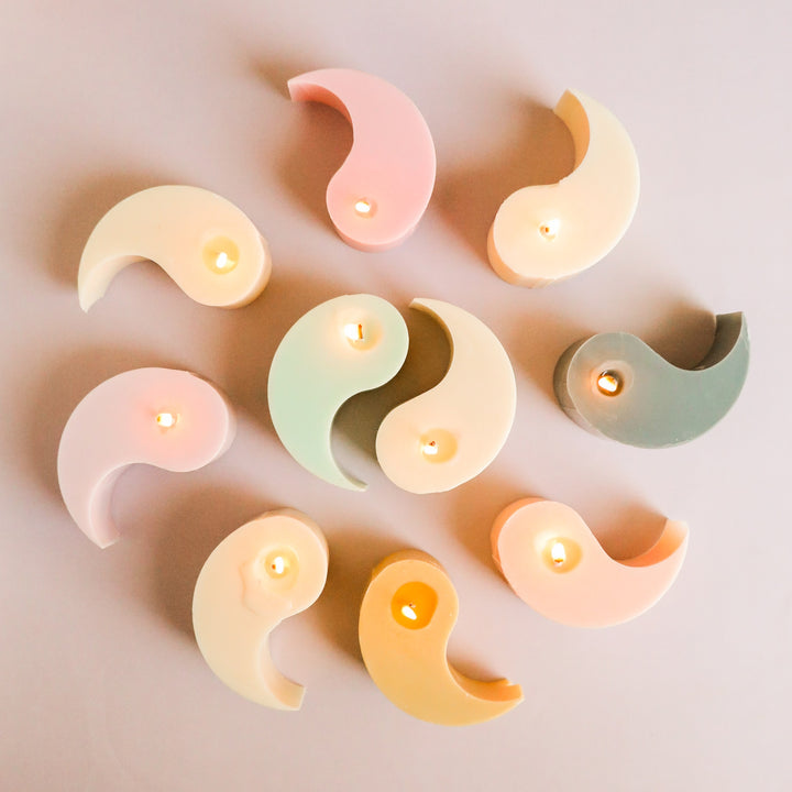 Yin Yang Molded Candle