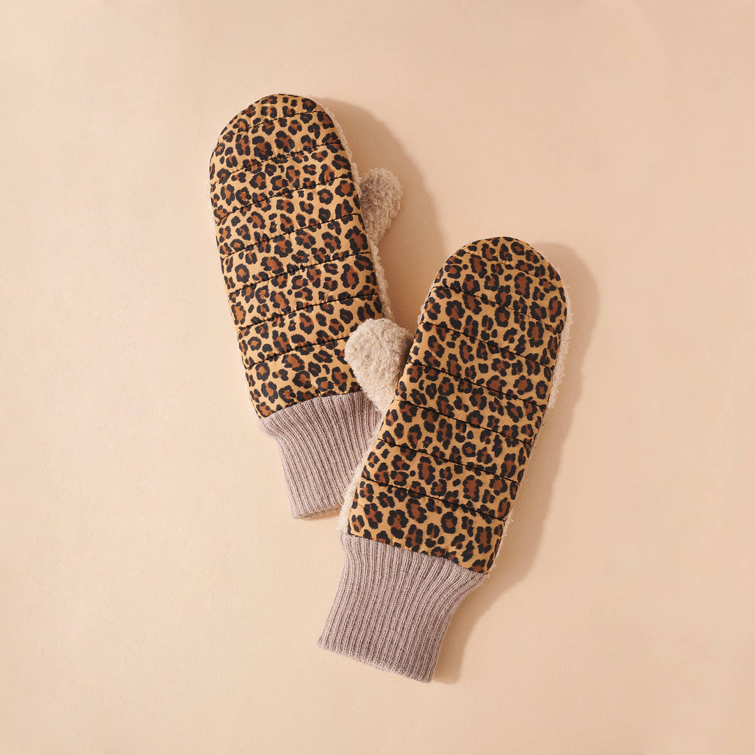 Leopard Print Seritte Mittens