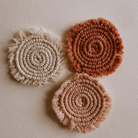 Kera Sunrise Macrame Coasters