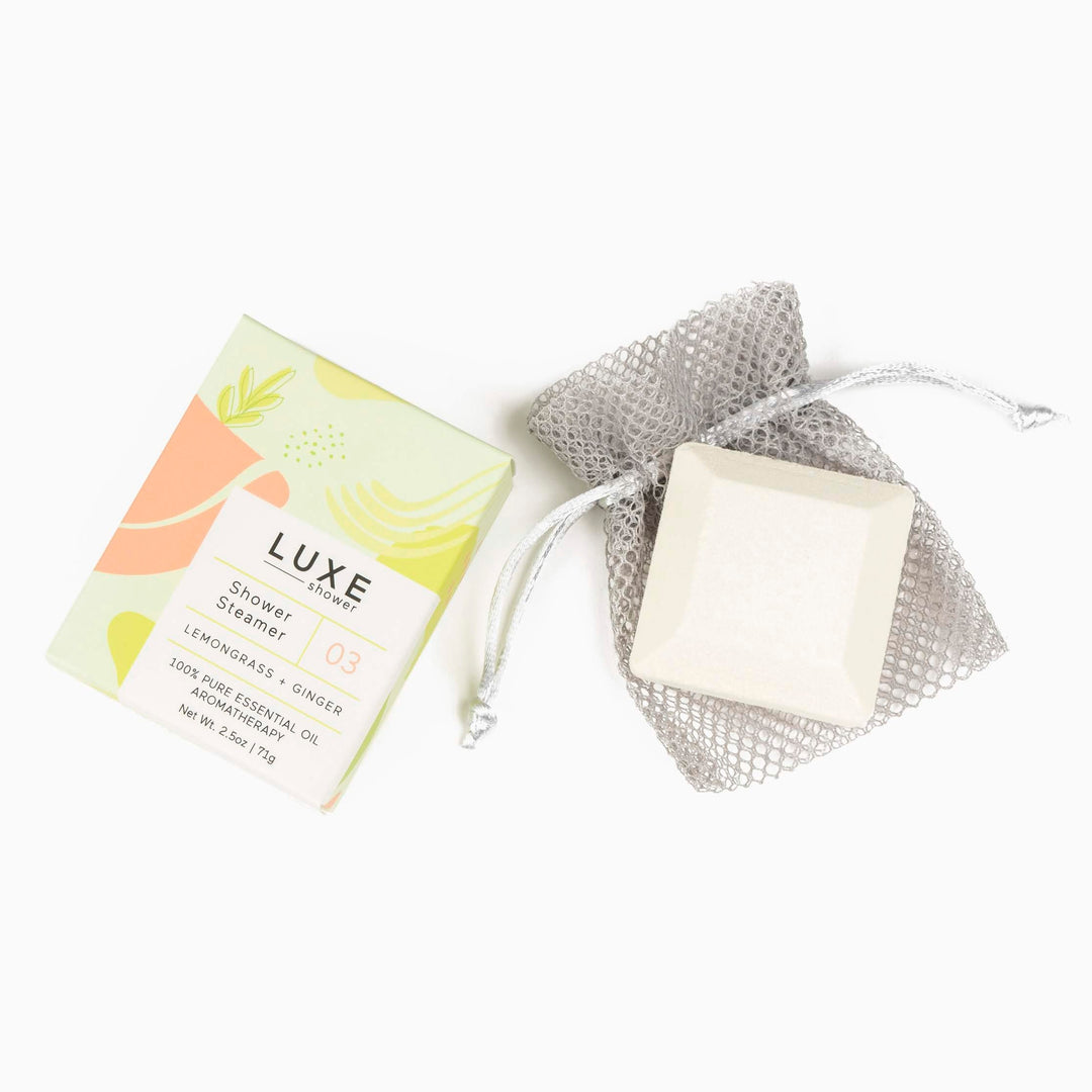 Luxe Lemongrass + Ginger Shower Steamer Fizzy Bomb