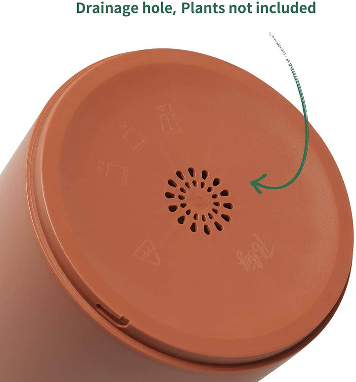 Terracotta Plastic Pot with Saucer