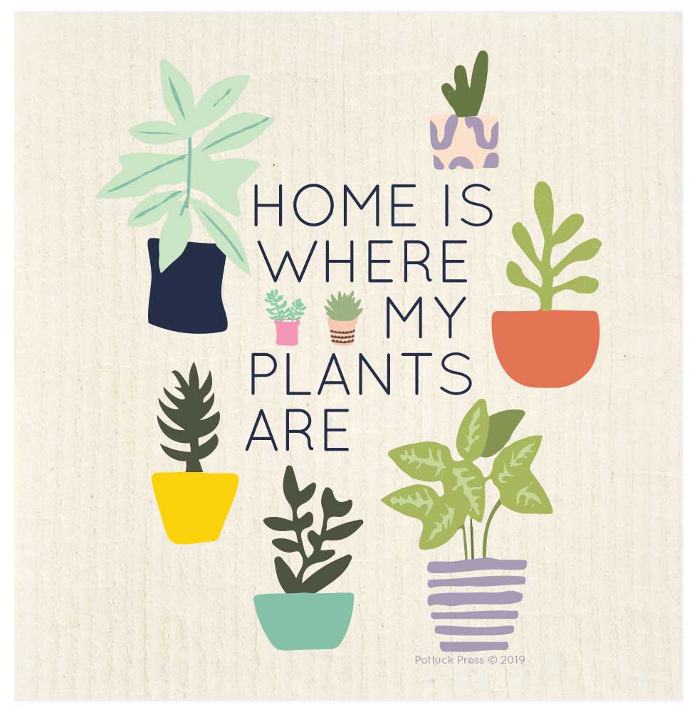 Where My Plants Are Swedish Dishcloth
