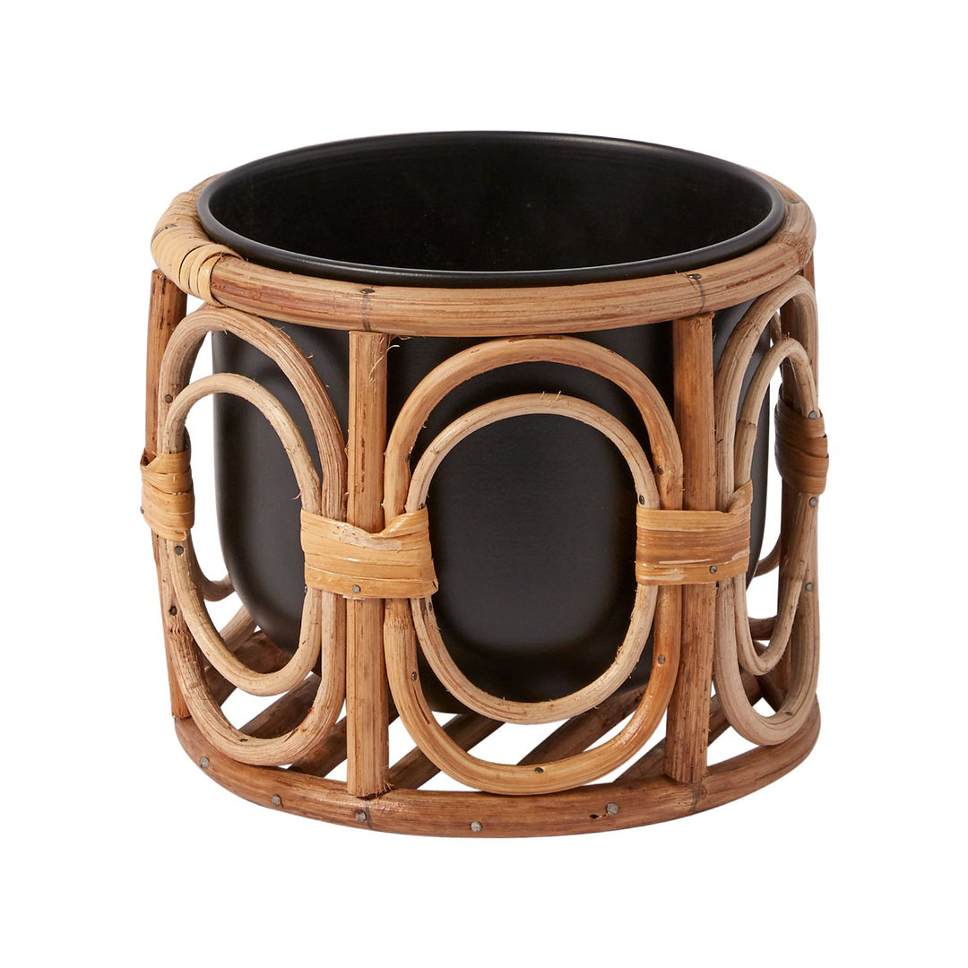 Black Rattan Planter Collection