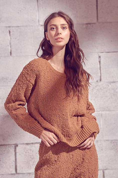 Textured Monohromatic Sweater