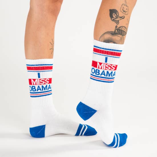 I Miss Obama Ribbed Gym Socks