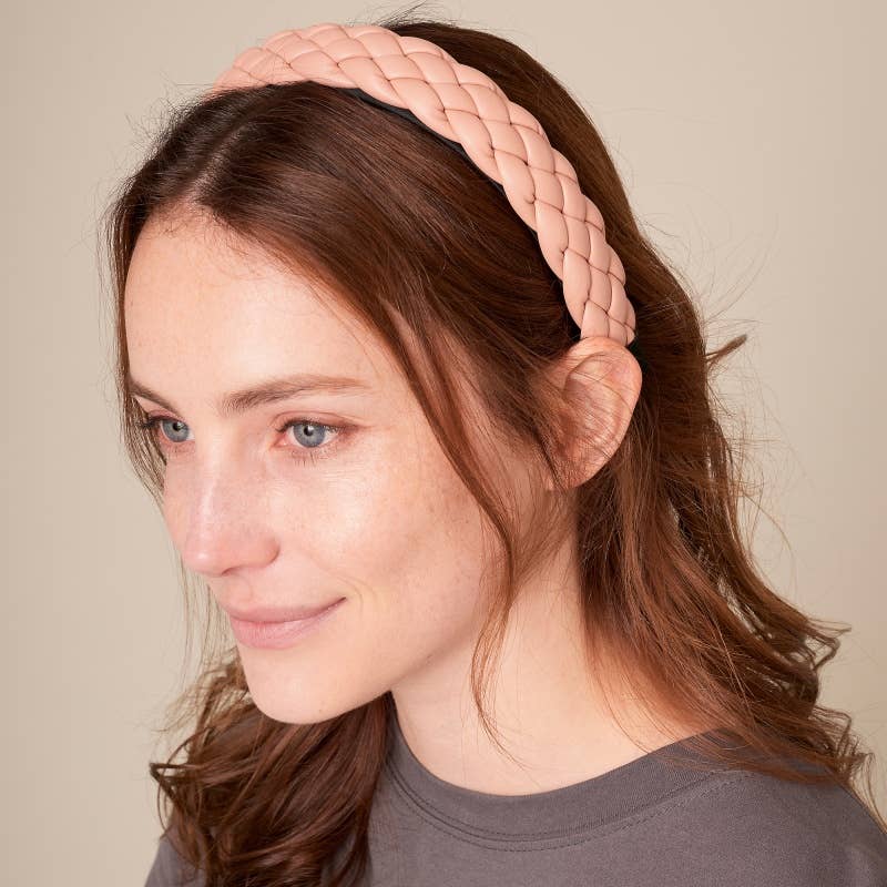 Thick Braided Leather Headband