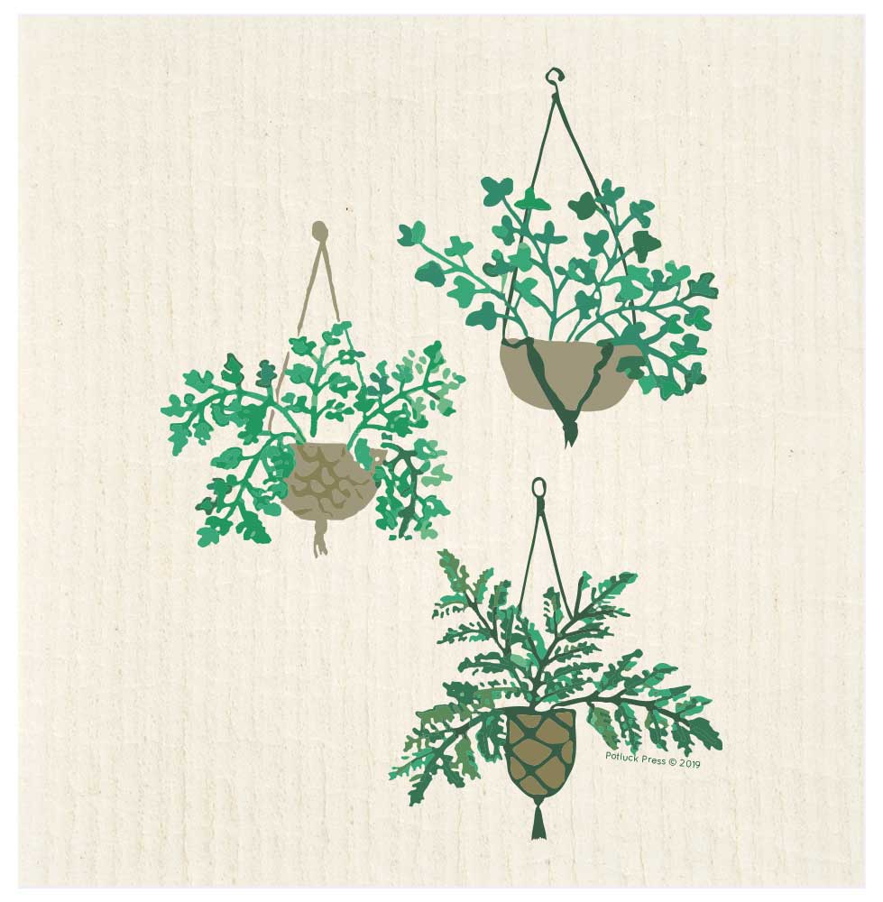 Hanging Plants Are Swedish Dishcloth