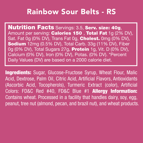 Rainbow Sour Belts