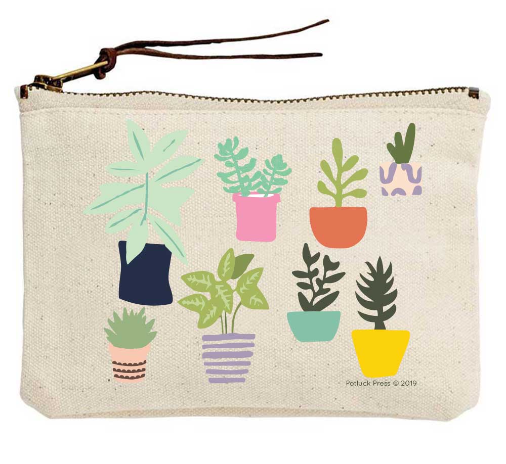 Potted Plants Canvas Pouch
