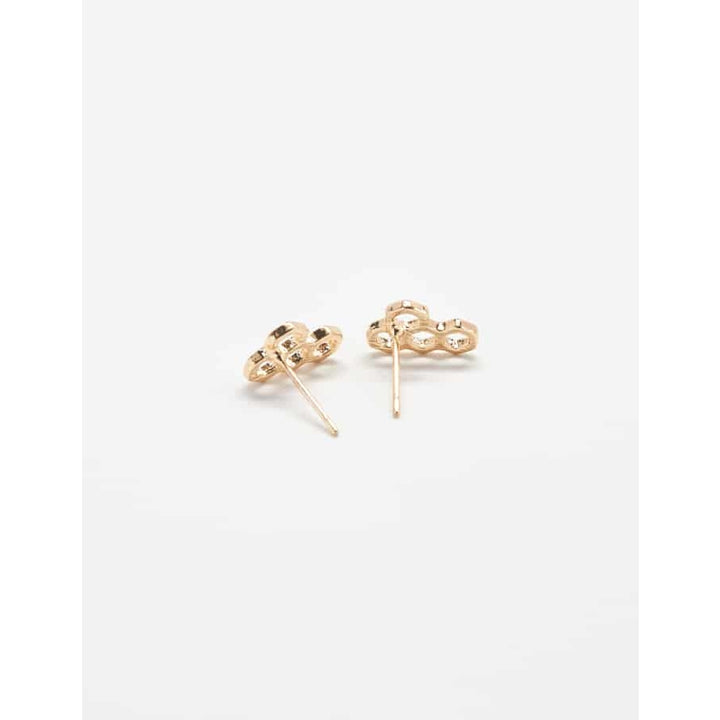 Gold Honeycomb Stud Earrings