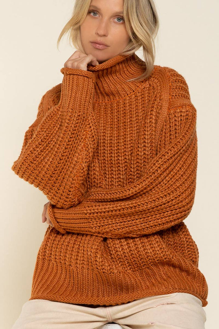 Pumpkin Spice Chunky Knit Sweater