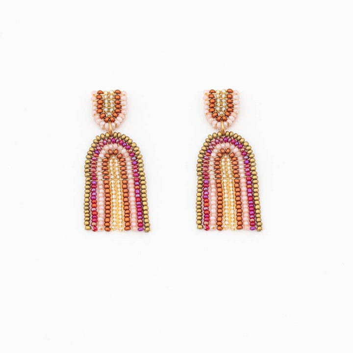 Double Rainbow Beaded Earrings