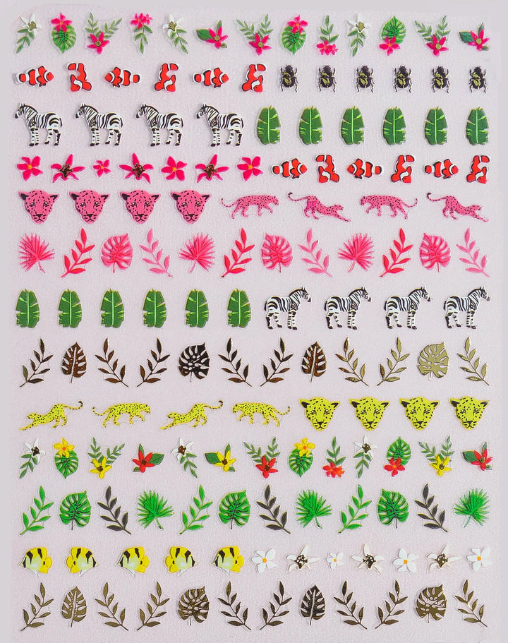 Nail Art Stickers - Tropique