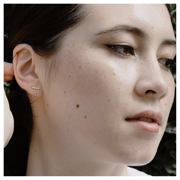 Bar Hoop Earrings - Small