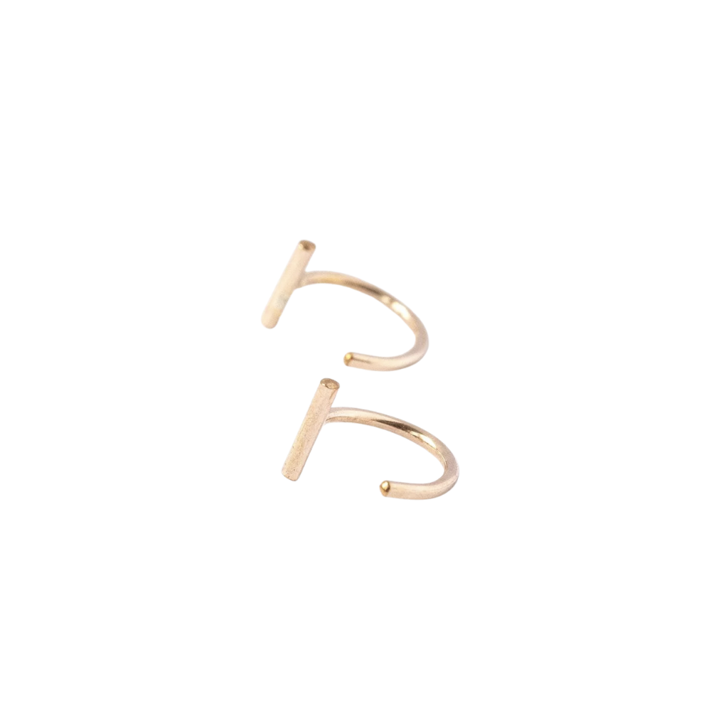 Bar Hoop Earrings - Large