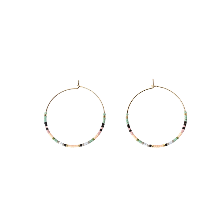 Seed Bead Classic Hoop Earrings