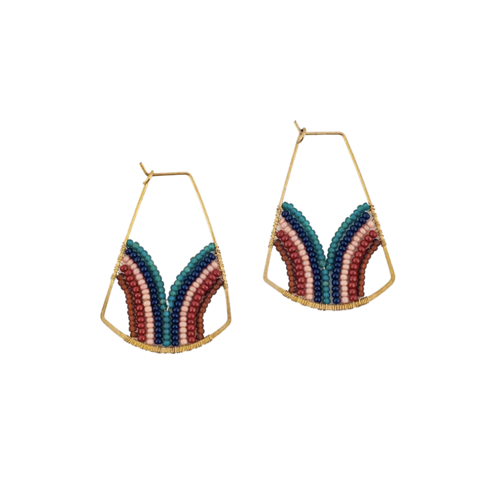 Wellspring Beaded Hoop Earrings