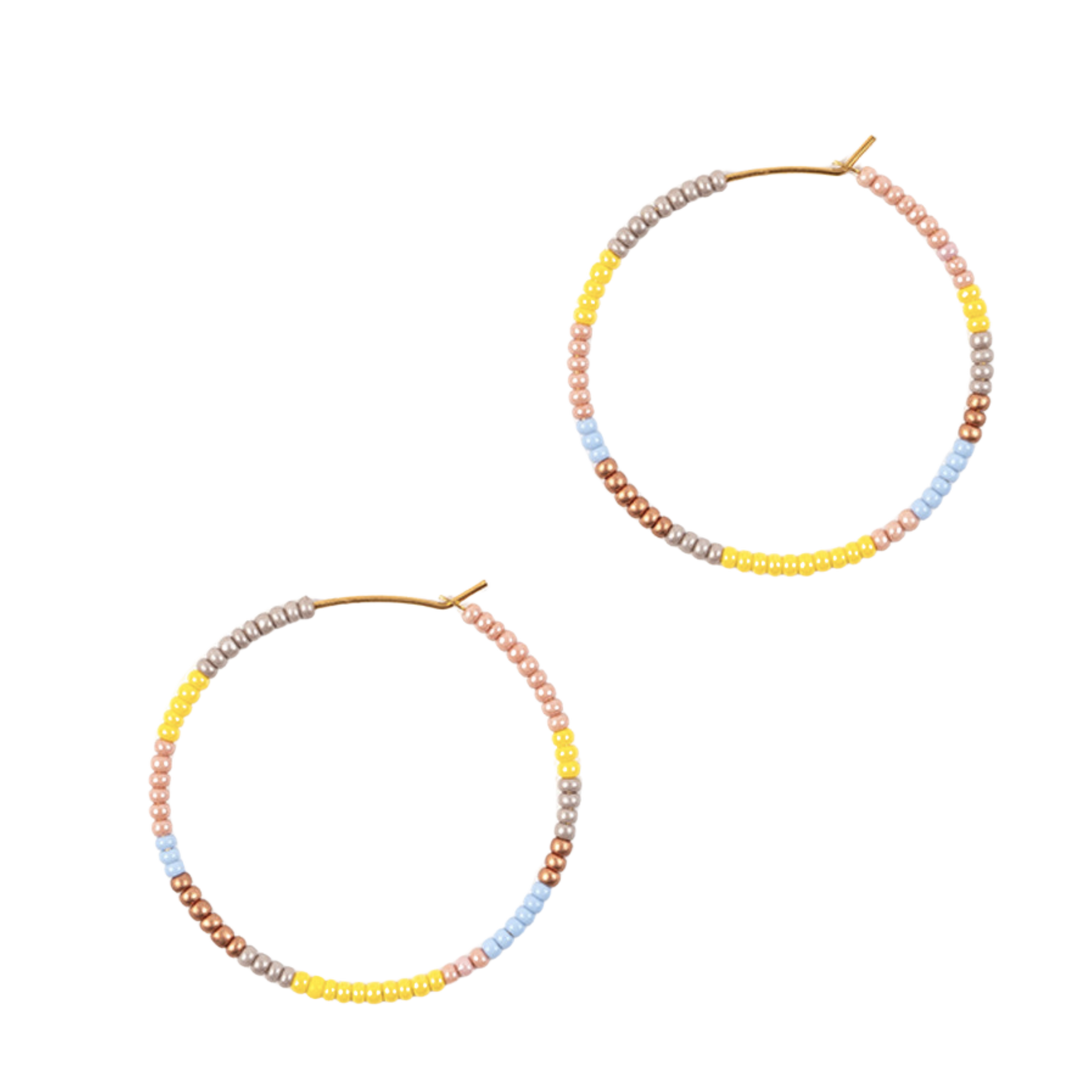 Beaded Hoop Earrings