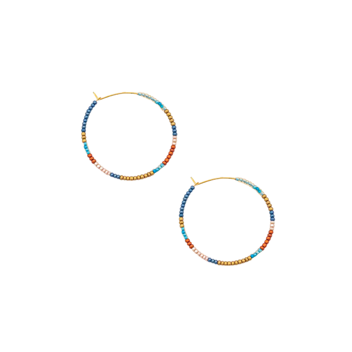 Beaded Hoop Earrings