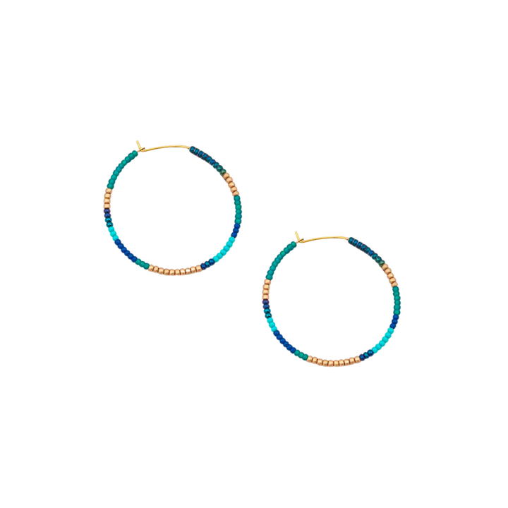 Beaded Hoop Earrings