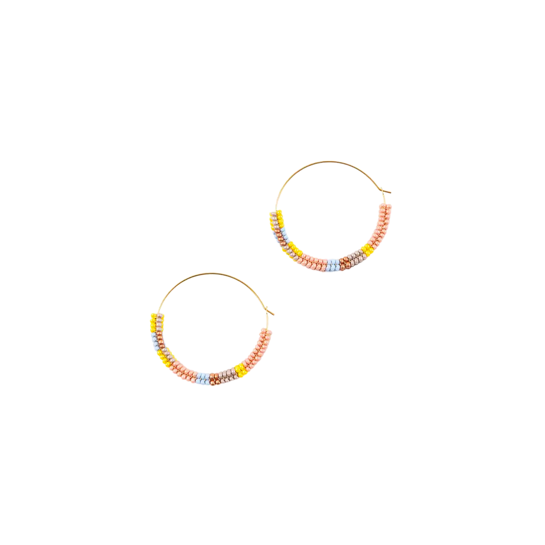 Color Block Hoop Earrings