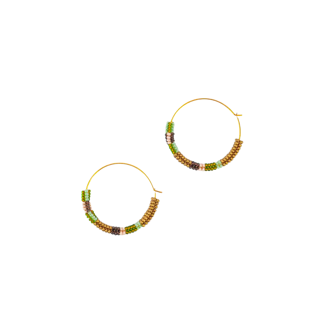 Color Block Hoop Earrings