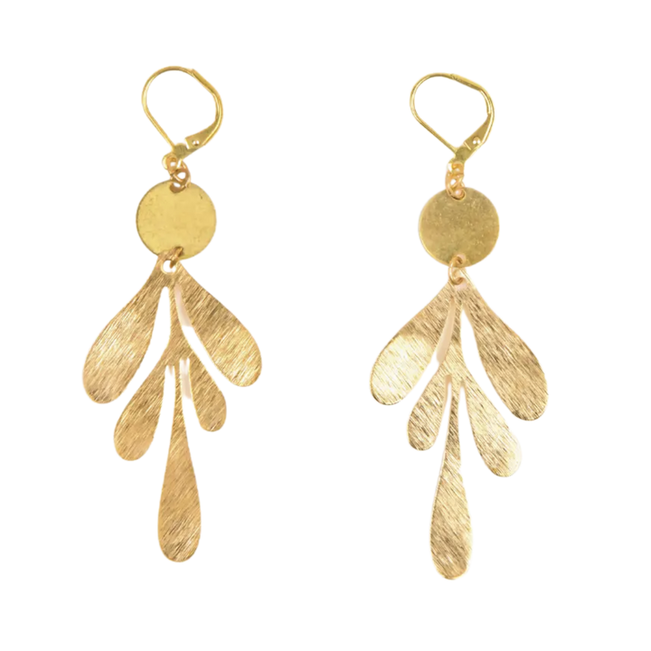 Graphic Leaf Earrings