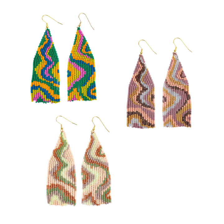 Psychedelic Fringe Earrings