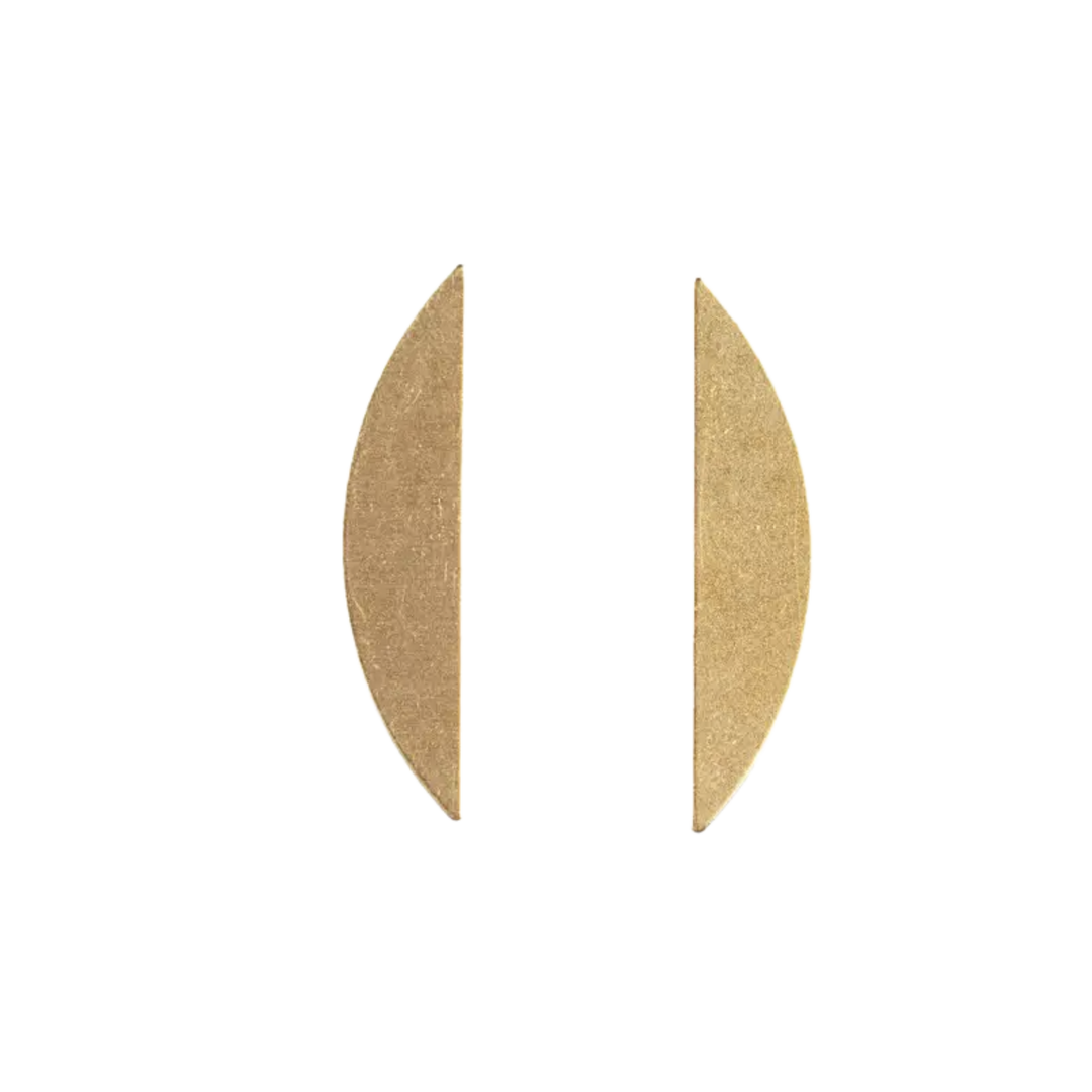 Oval Silver Post Earrings