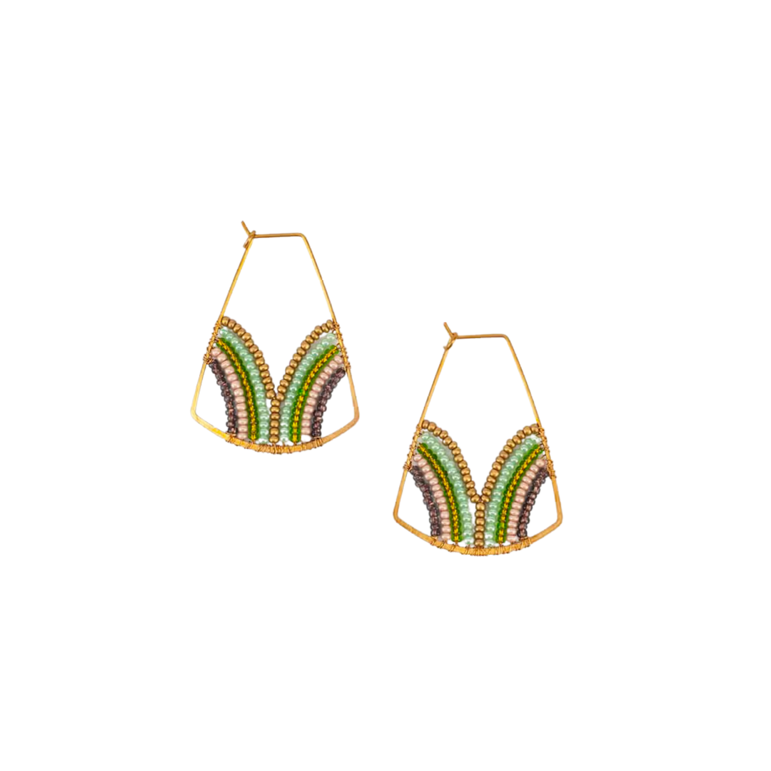 Wellspring Beaded Hoop Earrings