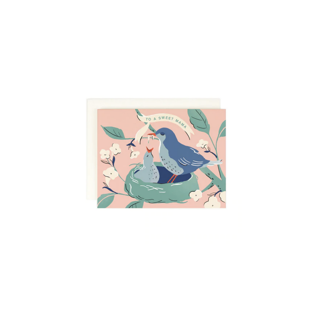 Sweet Mama Baby Bird Card