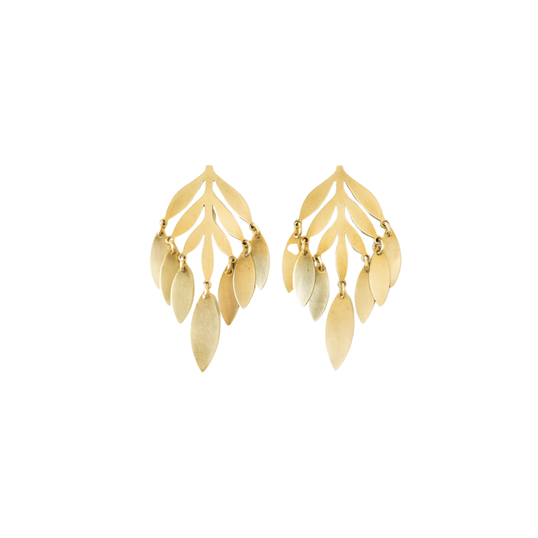 Botanical Leaf Stud Earrings
