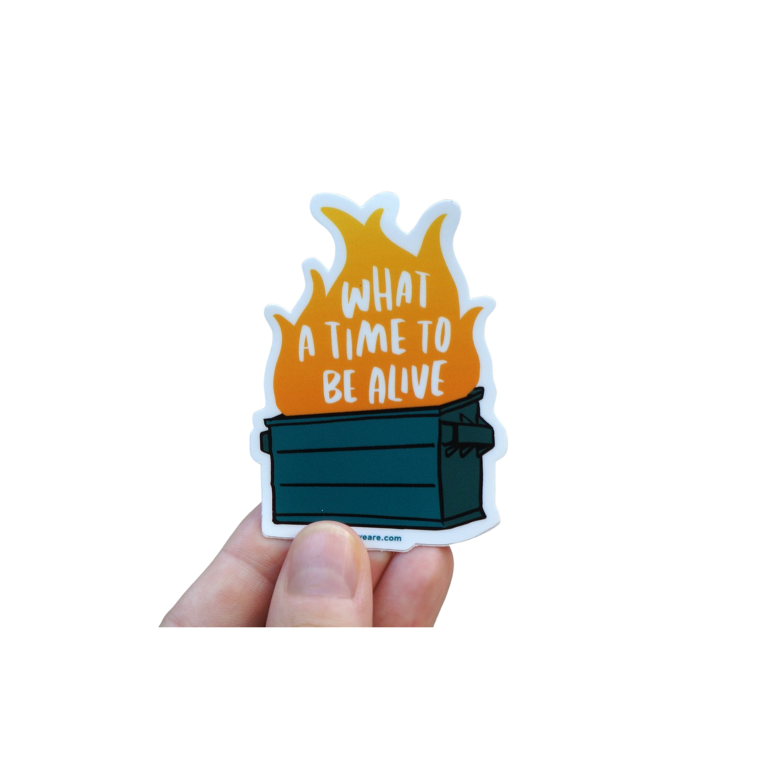 Dumpster Fire Sticker