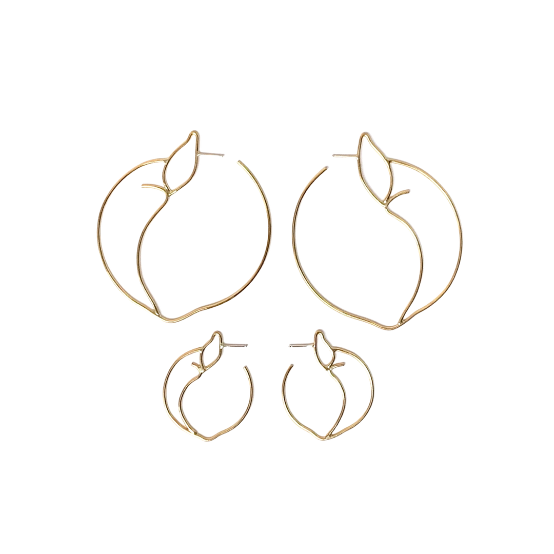 Peach Hoops - Small