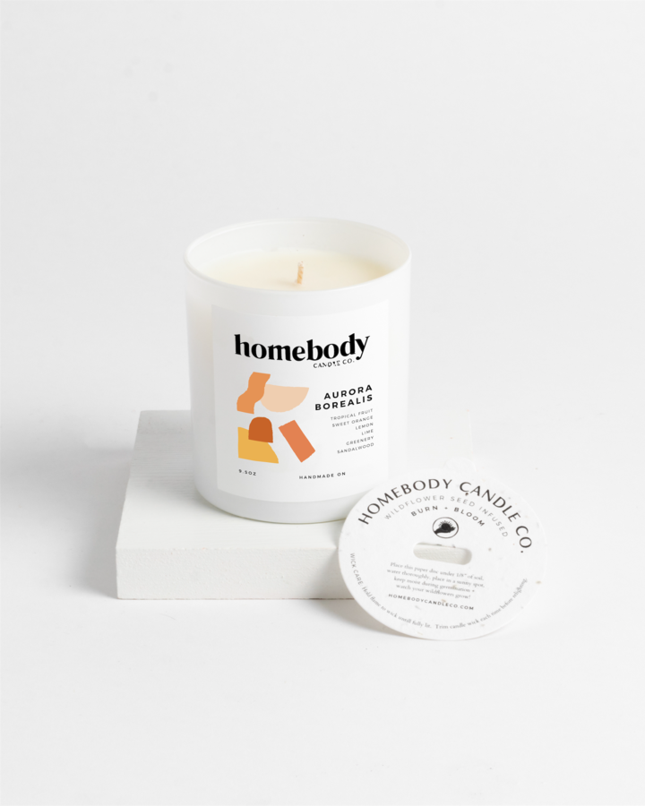Aurora Borealis Burn and Bloom Candle