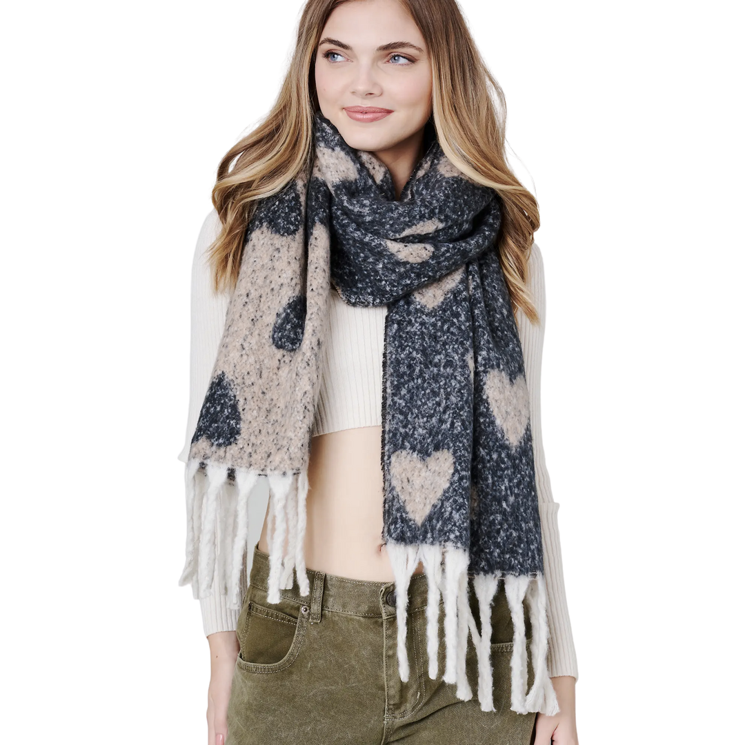Heart Soft Oblong Scarf