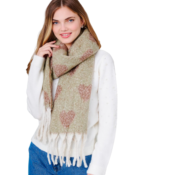 Heart Soft Oblong Scarf