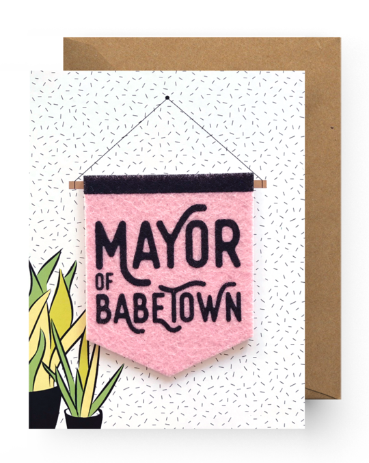 Mayor of Babe Town Sticker Card