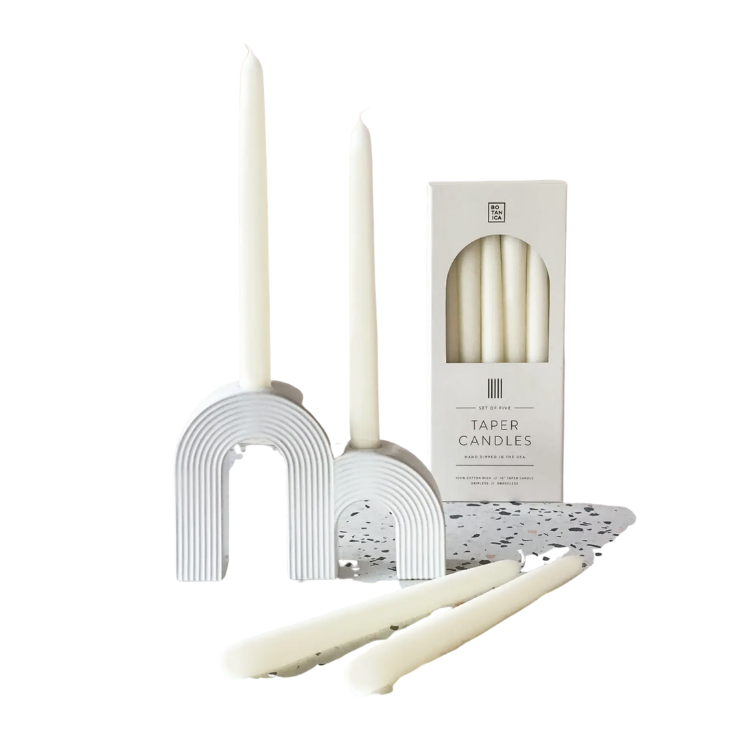 Natural White Taper Candles