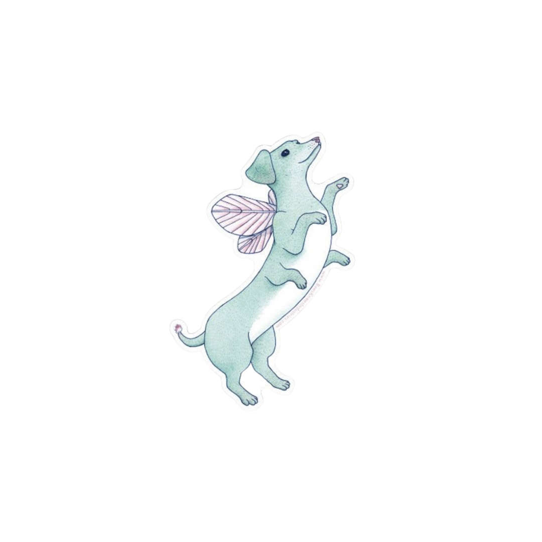 Dachshund Faerie Vinyl Sticker
