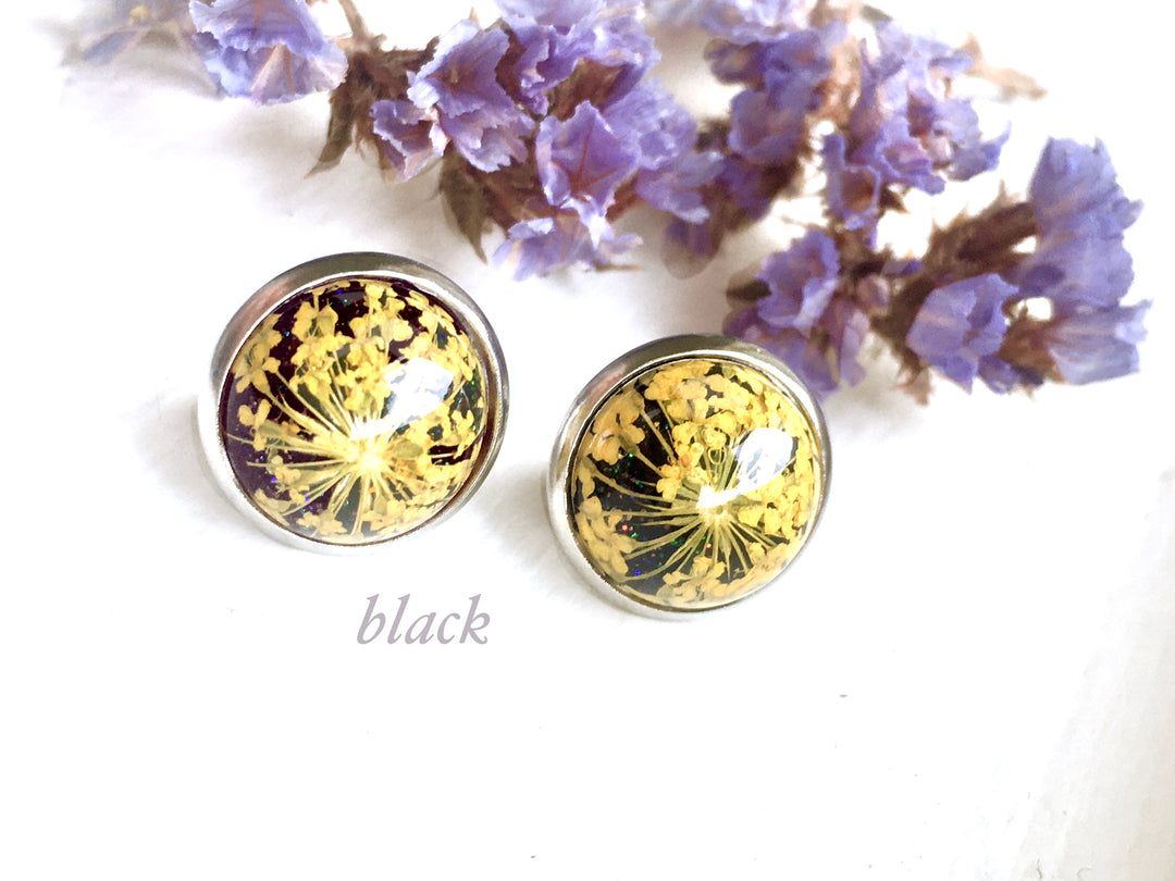 Queen Anne's Lace Resin Studs