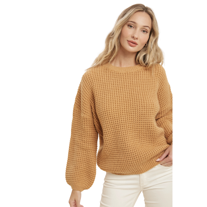 Waffle Sweater Pullover