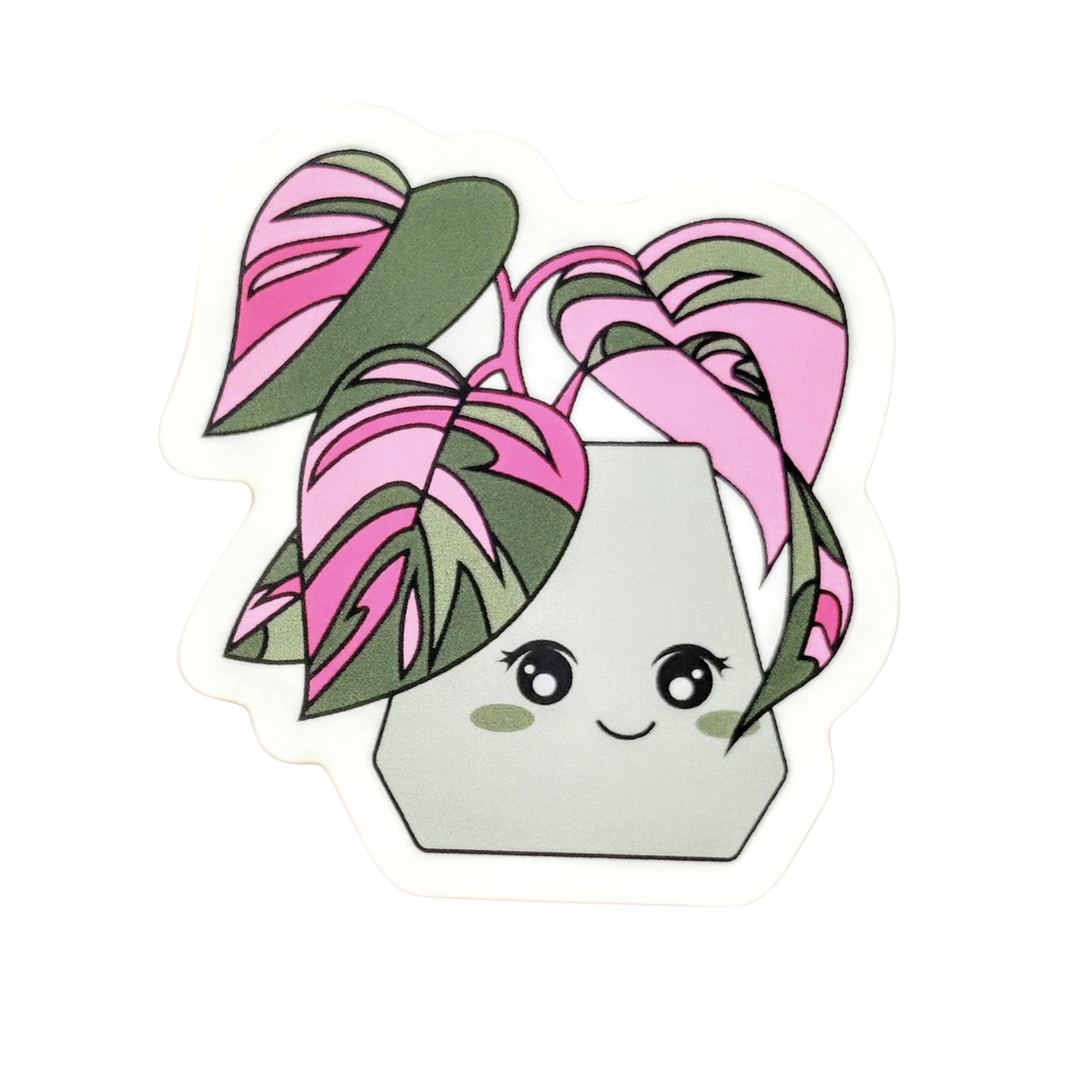 Pink Princess Philodendron Vinyl Sticker
