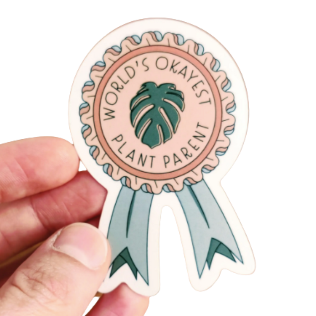 Plant Parent Ribbon Vinyl Sticker