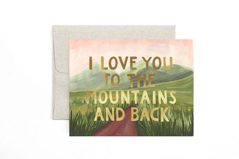 Mountains and Back card